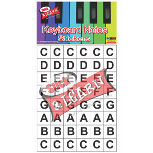 Piano Keyboard Notes Stickers